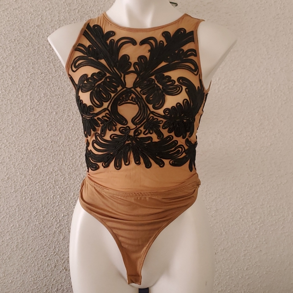 Sheer bodysuit with detail